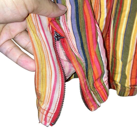 FREE PEOPLE MOVEMENT Sz XS SIDE STEP HAREM PANTS STRIPED PULL ON TIGER LILY #752 - Picture 13 of 16